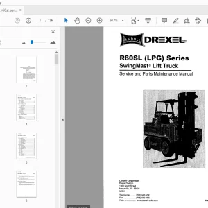 Drexel R60SL (LPG) Series Service & Parts Maintenance Manual - PDF