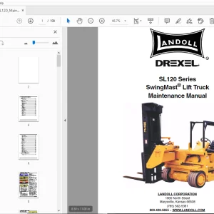 Drexel SL120 Series SwingMast Lift Truck Maintenance Manual - PDF