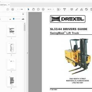 Drexel SL33/44 SwingMast Lift Truck Drivers Guide Manual - PDF
