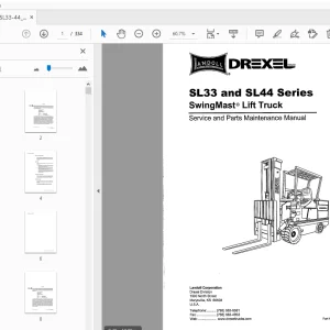 Drexel SL33 & SL44 Series Service & Parts Maintenance Manual - PDF