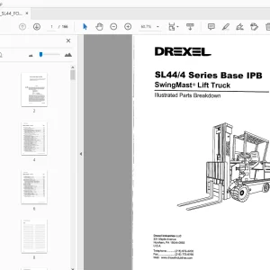 Drexel SL44/4 Series Base IPB SwingMast Lift Truck Parts Manual - PDF