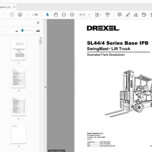 Drexel SL44/4 Series Base IPB SwingMast Lift Truck Parts Manual - PDF