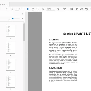 Drexel SL44/4 SwingMast Lift Truck Parts Manual 17543-08 - PDF