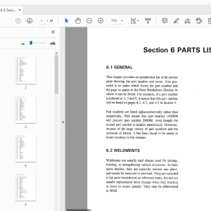 Drexel SL44/4 SwingMast Lift Truck Spare Parts Manual 1412547 PDF