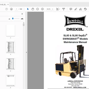 Drexel SL60 & SL80 SepEx SWINGMAST Maintenance Manual - PDF