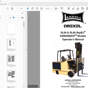 Drexel SL60 & SL80 SepEx SWINGMAST Operator’s Manual - PDF