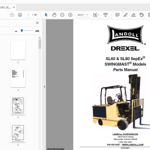 Drexel SL60 & SL80 SepEx SWINGMAST Parts Manual_F-510-0311 - PDF