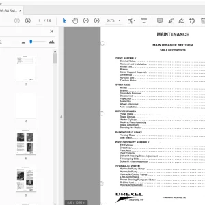 Drexel SL66, SL77, SL88 Swingmast lift Truck Maintenance Manual 12119B - PDF