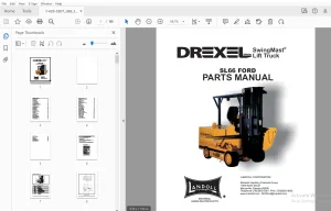 Drexel SL66 Ford SwingMast Lift Truck Parts Manual f-428-0507 - PDF