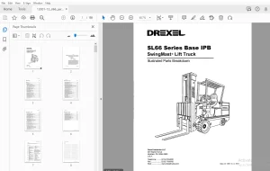 Drexel SL66 Series Base IPB SwingMast Lift Truck Parts Manual 13001-13 - PDF
