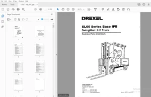 Drexel SL66 Series Base IPB SwingMast Lift Truck Parts Manual - PDF