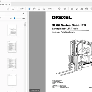 Drexel SL66 Series Base IPB SwingMast Lift Truck Parts Manual - PDF