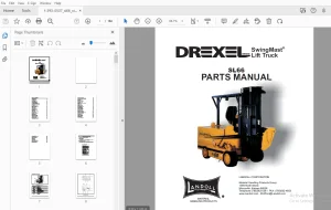 Drexel SL66 Swing Mast Lift Truck Parts Manual f-393-0507 - PDF DOWNLOAD