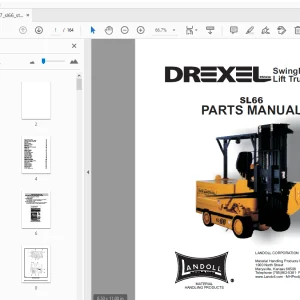 Drexel SL66 Swing Mast Lift Truck Parts Manual f-393-0507 - PDF DOWNLOAD