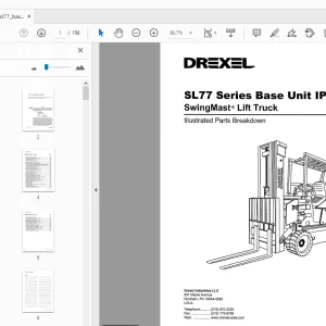Drexel SL77 Series Base Unit IPB SwingMast Lift Truck Parts Manual - PDF