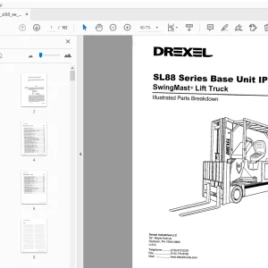 Drexel SL88 Series Base Unit IPB SwingMast Lift Truck Parts Manual 1419553 - PDF