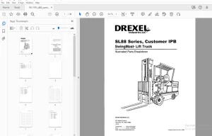Drexel SL88 Series, Customer IPB SwingMast Lift Truck Parts Manual 951195 - PDF
