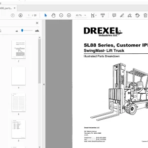 Drexel SL88 Series, Customer IPB SwingMast Lift Truck Parts Manual 951195 - PDF