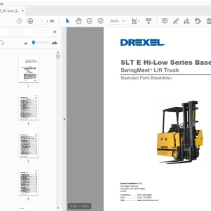 Drexel SLT E Hi-Low Series Base IPB SwingMast Lift Truck Parts Manual - PDF