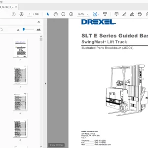 Drexel SLT E Series Guided Base IPB SwingMast Lift Truck Parts Manual - PDF