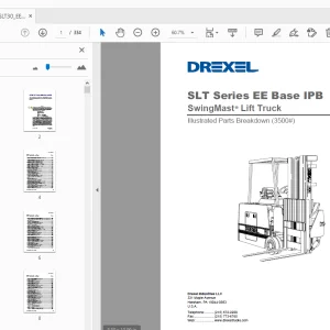 Drexel SLT Series EE Base IPB SwingMast Lift Truck Parts Manual - PDF