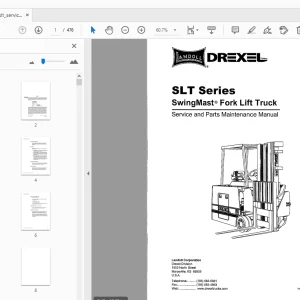 Drexel SLT Series SwingMast Service & Parts Maintenance Manual - PDF