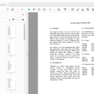 Drexel SLT22/30 Swingmast Fork Truck Parts Manual 1404708 - PDF