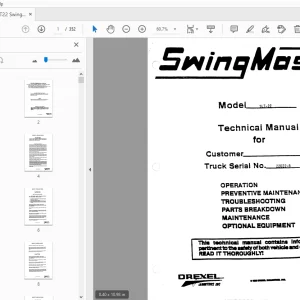 Drexel SLT22 SwingMast Service & Parts Manual 22022-8 - PDF