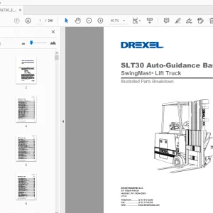 Drexel SLT30 Auto-Guidance Base IPB SwingMast Lift Truck Parts Manual - PDF