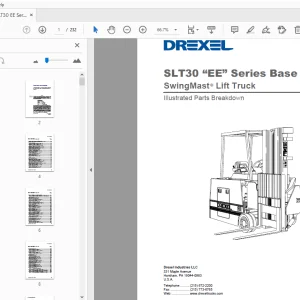 Drexel SLT30 EE Series Base IPB SwingMast Lift Truck Parts Manual - PDF