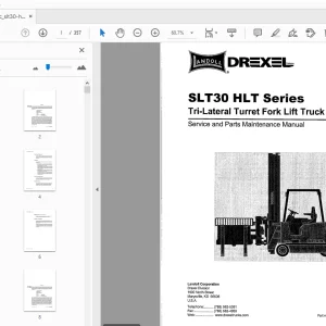 Drexel SLT30 HLT Series Service & Parts Maintenance Manual - PDF