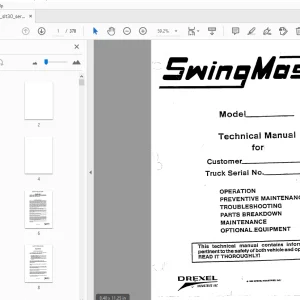Drexel SLT30 SwingMast Service & Parts Manual 22576-3 - PDF
