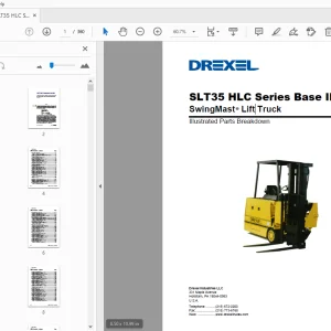 Drexel SLT35 HLC Series Base IPB SwingMast Lift Truck Parts Manual - PDF