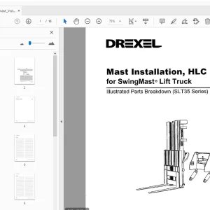 Drexel SLT35 Series Mast Installation, HLC SwingMast Parts Manual - PDF