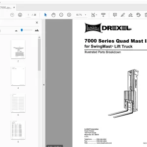 Drexel SwingMast Lift Truck 7000 Series Quad Mast IPB Parts Manual - PDF