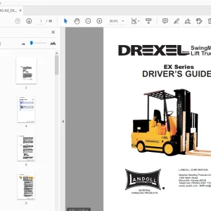 Drexel SwingMast Lift Truck EX Series Driver's Guide Manual 1417197 - PDF