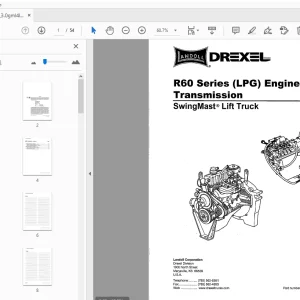 Drexel SwingMast R60 Series (LPG) Engine Transmission Parts Manual - PDF