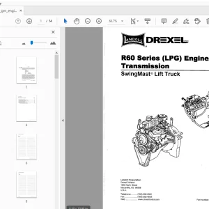 Drexel R60 Series (LPG) Engine/Transmission Parts Manual  - PDF