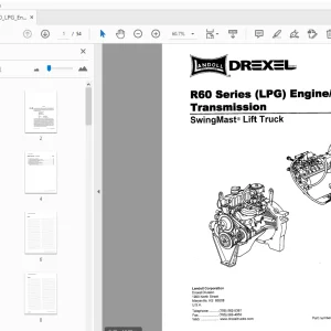 Drexel R60 Series (LPG) Engine/Transmission Spare Parts Manual PDF