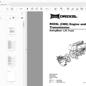 Drexel SwingMast R60SL (CBD) Engine & Transmission Parts Manual - PDF