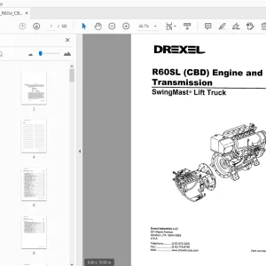 Drexel SwingMast R60SL (CBD) Engine & Transmission Parts Manual - PDF