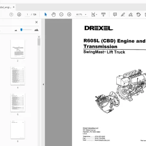Drexel SwingMast R60SL (CBD) Engine and Transmission Parts Manual - PDF