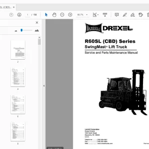 Drexel  R60SL (CBD) Series Service & Parts Maintenance Manual - PDF