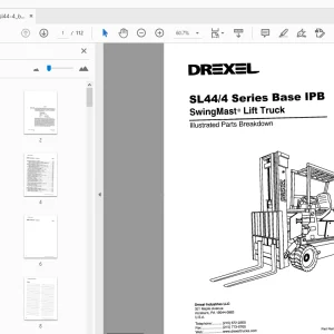 Drexel SwingMast Lift Truck SL44/4 Series Base IPB Parts Manual - PDF