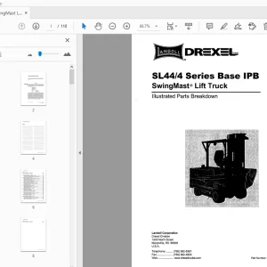 Drexel SwingMast Lift Truck SL44/4 Series Base IPB Parts Manual - PDF