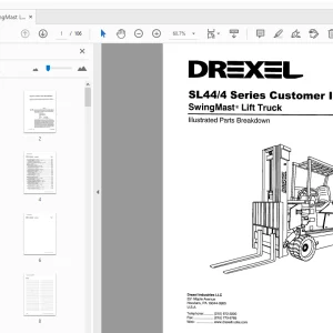 Drexel SwingMast Lift Truck SL44/4 Series Customer IPB Parts Manual - PDF