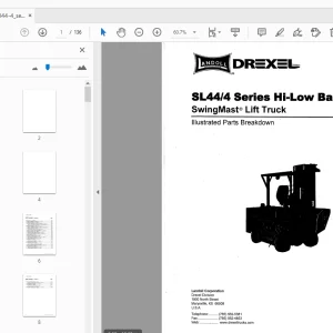 Drexel SwingMast Lift Truck SL44/4 Series Hi-Low Base IPB Parts Manual - PDF