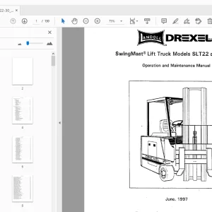 Drexel SLT22 & SLT30 Operation & Maintenance Manual - PDF
