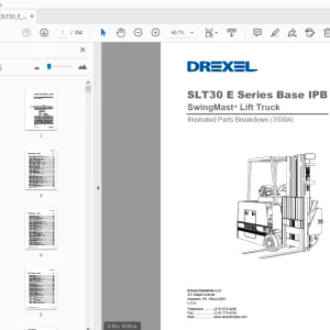 Drexel SwingMast Lift Truck SLT30 E Series Base IPB Parts Manual - PDF