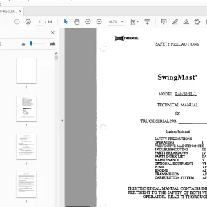 Drexel SwingMast R40/60 SL-L Technical Manual_36000-05&08 - PDF